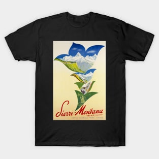 Sierre-Montana ,Valais ,Suisse,Ski Poster T-Shirt